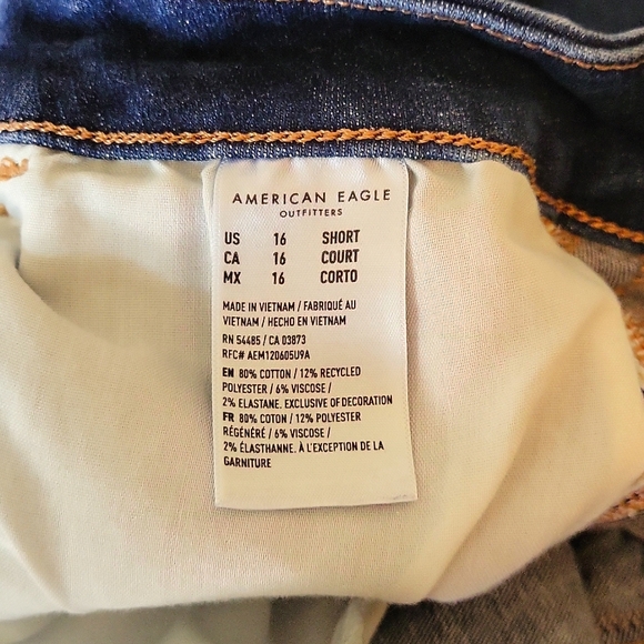 American Eagle Next Level Curvy Jegging High Waisted Jeans size 16 Short - Picture 4 of 6